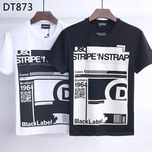 DSQ PHANTOM TURTLE 2021summer new t-shirt men fashion print 100% cotton tees breathable quality tees DT873