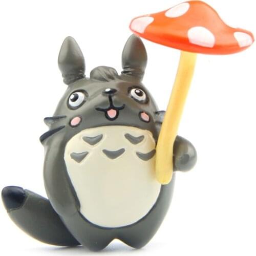 4cm My Neighbor Totoro Kiki Kikis Delivery PVC Cat Action Figure Doll Studio Take Mushroom Resin Plastic Model