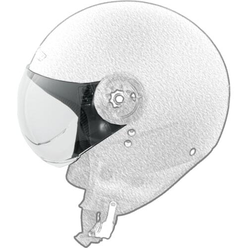Visor transparent replacement jet helmet model BRECKOUT--pro