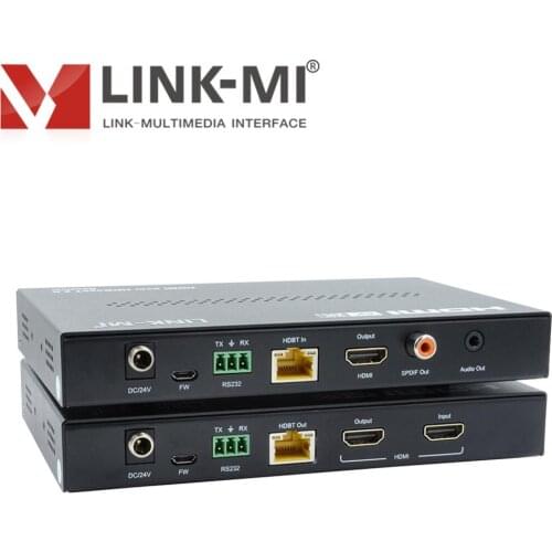 LINK-MI EX55 HDBaseT HDMI Extender max 150m with USB 2.0 1080p 4K2K@60hz YUV 4:4:4 18Gbps HDR10 EDID RS232 IR Dual POC HDCP2.2