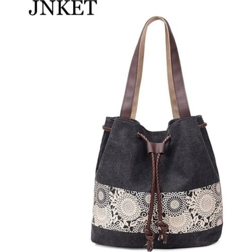 JNKET Fashion Artistic Style Casual Canvas Bag Handbags Women‘s Shoulder Bag Satchel Bag Tote Bag & Purses