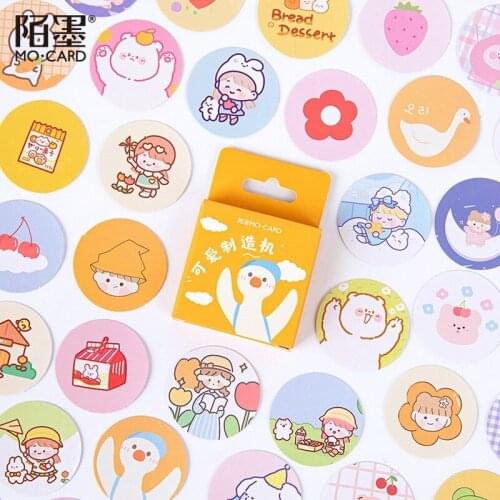 Cute Cartoon Rabbit Adhesive Sticker Stationery Scrapbooking Album Decoration Diary Stick Label DIY Sealing Stickers
