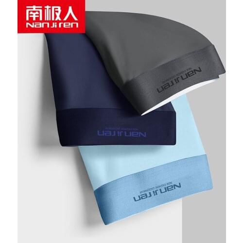 Nanjiren Men Underwear Boxers Breathable Man Boxer Solid Gay Sexy Underpants Men Comfortable Brand Shorts Underwear Pants pack3T