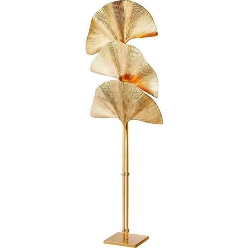 Postmodern Ginkgo Leaf Floor Lamp Sales Office Living Room Bedroom Furniture Showroom Model House New Chinese Style