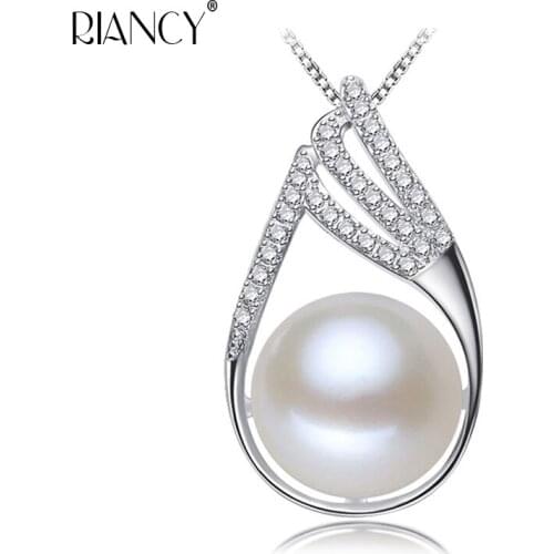 New natural freshwater pearl pendant for women,romantic 925 sterling silver Princess pendant necklace, girl wedding gift