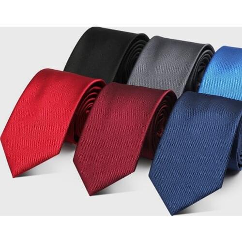 NEW High Quality Soild Color Tie 7CM Silk Ties For Men Business Suit Work Necktie Men Fashion Party Engagement Neck Tie Gift Box
