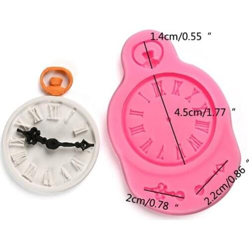 Steampunk Gear Clock Silicone Mold Cupcake Fondant Cake Decorating Tool Cookie Baking Polymer Clay Candy Chocolate Gumpaste Mold