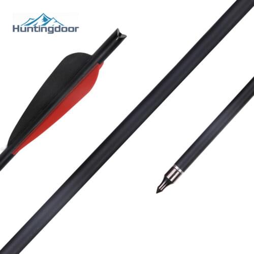 6/12PCS 20 Inch Crossbow Arrow Black Crescent Nock Mixed Carbon Arrows Outdoor Hunting Games for 250LB Crossbow