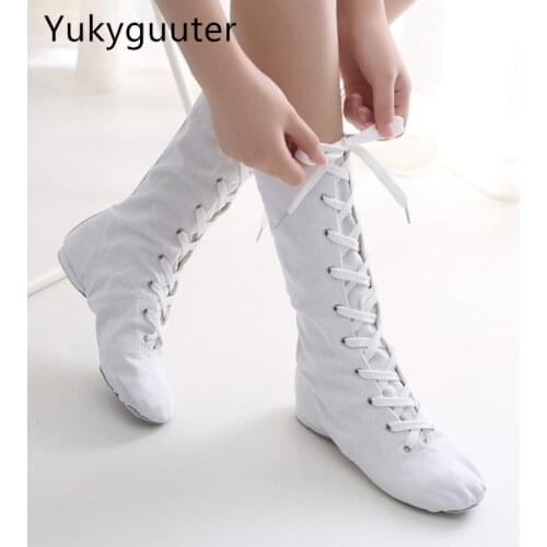 Dance Shoes Woman Children Girl Modern Outsole Soft Ballet Jazz Sneakers Breathable Canvas Female Dancing Fitness Sport