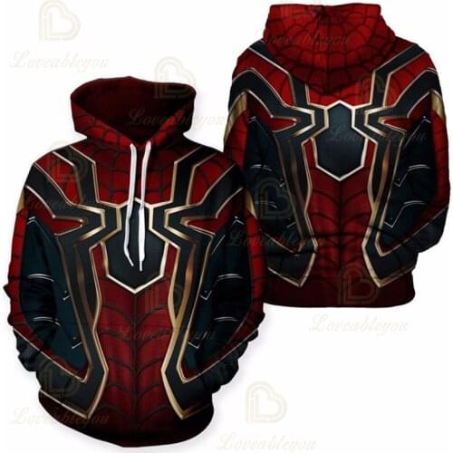 Iron Spidey Boys Hoodies Coats Kids Outwear Baby Clothes Sweatshirt for Boys Autumn Kid Jacket