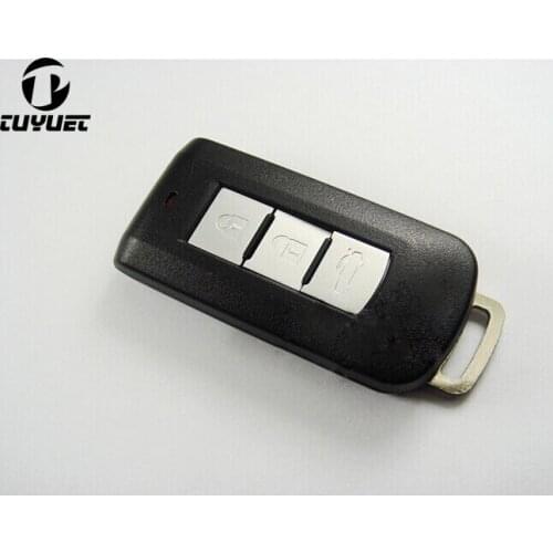 Smart Remote key shell 3 Buttons for Mitsubishi Lancer 9 10 Outlander 2013 ASX Car Key Case FOB Blanks+ Emergency Key Blade