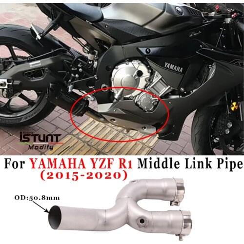 Motorcycle Exhaust Pipe System Modified Escape Moto Stainless steel Middle Link Pipe For YAMAHA R1 YZF R1 2015-2020 Years