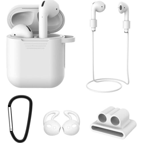 Top quality Soft Silicone Case For Airpods For Air Pods Shockproof Earphone Protective Cover Waterproof for iphone 7 8