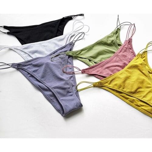 Womens Underwear Lycra Fine Thread Cotton Ladies Sexy Panties Womens Thin Belt Comfortable Breathable Underpants 041