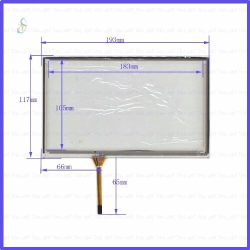 ZhiYuSun KDT-2536GT 8inch 4-wire resistive touch panel for Car DVD, 193*117GPS Navigator screen glass this is compatible