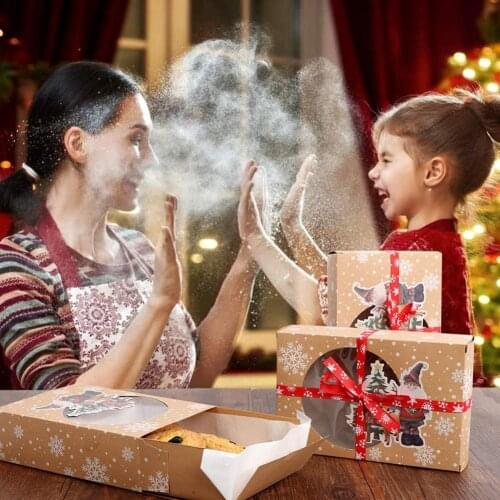 12Pcs Snowflake Candy Art Paper Boxes Cookies Gifts Wedding Party Favors Case