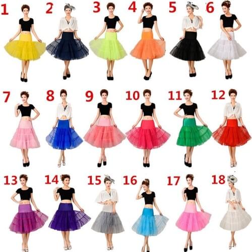 2021 A-Line Short Petticoat Colorful Short Underskirt Knee Length Bridal Tulle Petticoats For Wedding Dress Hot sale Petticoat