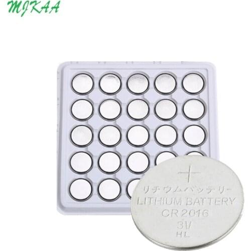 25PCS CR2016 LM2016 BR2016 DL2016 Cell Coin Lithium Button Battery 3V CR 2016 For Watch Electronic Toy Remote
