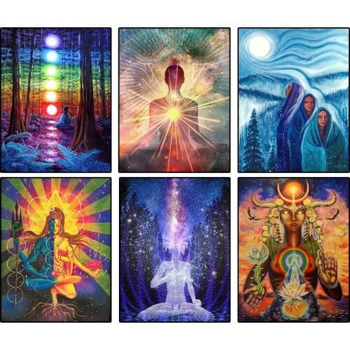 5d Diamond Painting Cross Stitch Kits Full Drill Square Fantasy Spiritual Art Diamond Mosaic Embroidery Accessories Home Decor