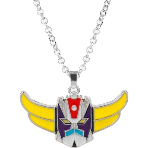 Anime Jewelry UFO Robot Grendizer Necklace Cartoon Pendants Necklaces Alloy Necklace Collier for Women Men Jewellery