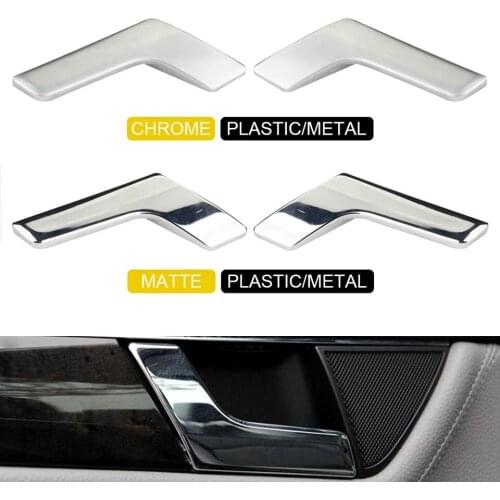 Car Accessories Matte/Chrome Silver Interior Door Handles For Mercedes-Benz W204 C250 C350 C400 C63 GLK250 GLK300 GLK350