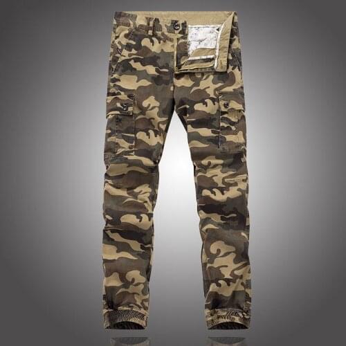 Camouflage Mens Cargo Pants City Military Tactical Pants Men Army Green Many Pockets Waterproof Trousers High Quality Pants 38