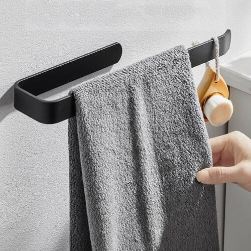 Towel Bars Toilet Paper Holder Punch-free Roll Paper Bath Towel Rack Stand Simple Design No Drilling For Home Storage Rack