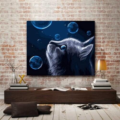 DIY colorings pictures by numbers with cat picture drawing painting by numbers framed Home