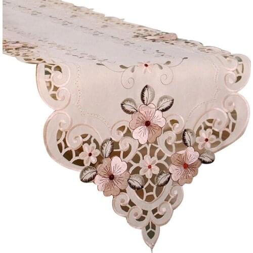 European Classical Embroidered Table Spreader Home Furnishing Fabric Placemat Rectangular Table Towel