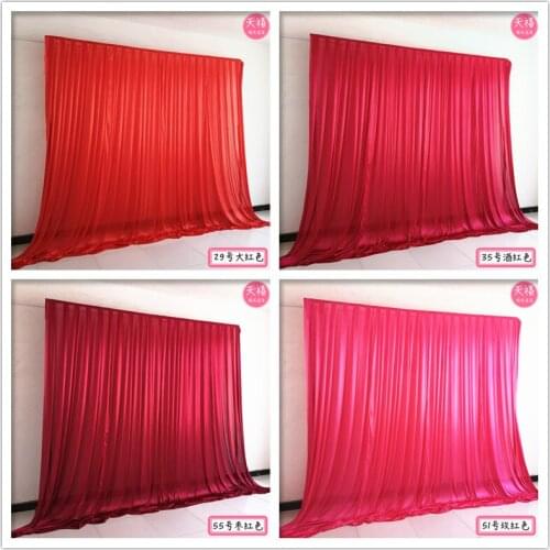 Customized size Solid Color Wedding centerpieces Backdrop Curtain Ice silk Background Scene Decor Birthday Party Supplies