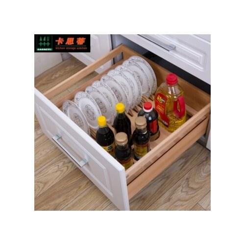 Custom kitchen solid wood beech cutlery cutlery chopsticks spoon storage drawer divider box
