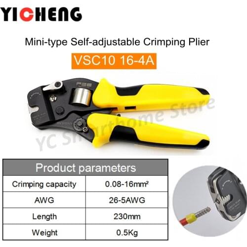 Multifunctional manual ratchet terminal pliers, adaptive quadrilateral tubular crimping pliers, automatic mold adjustment