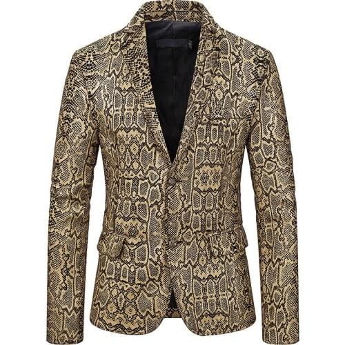 Fashion Men Floral Printing Blazer Slim Party Single Breasted Suit Jacket Long Sleeve Coat/ mens blazer jacket / coat men