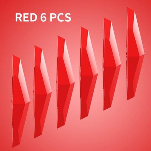 6pcs Anti-Scratch Car Front Rear Door Bumpers Stickers with Alarm Universal for SUV Trucks, Red