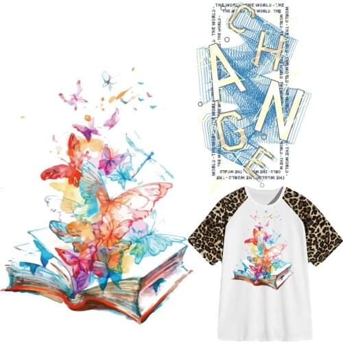 Butterfly Patches Sticker on Clothes Fabric Iron-on Transfers for Clothing Thermoadhesive Patch Diy 3d Art Applique for T Shirt
