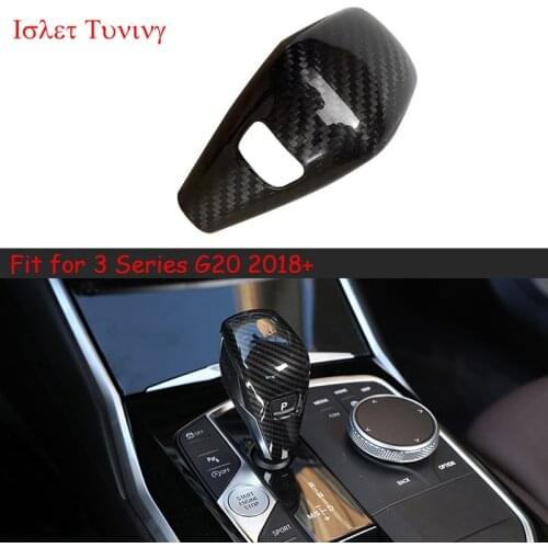 New G20 Interior Gear Knob Cover for BMW 3 Series G20 Carbon Fiber Gear Shift Cover Trims