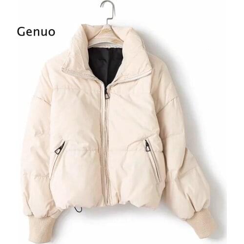 Autumn and winter new lazy wind thickened loose padded jacket ins European and American trend womens quilted padded jacket