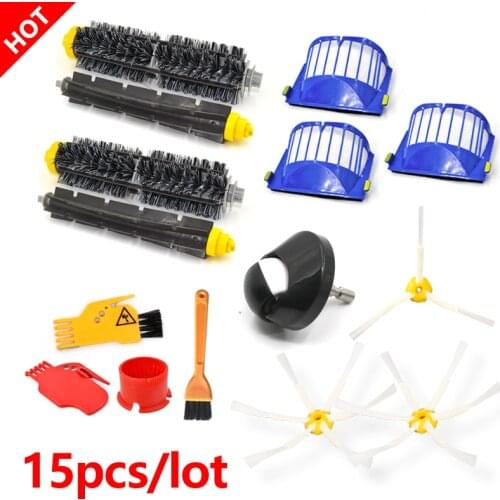 Main Brush Side Brush Aero Filters Replacement kit for iRobot Roomba 600 Series 606 620 630 650 660 Vacuum Cleaner Cleaning Tool