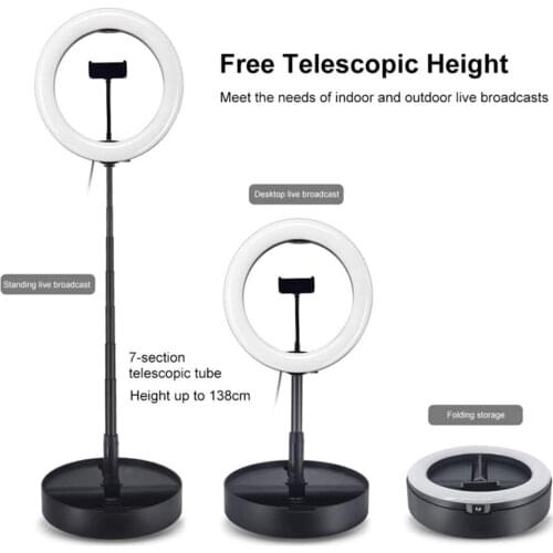 Video Light Dimmable 11 inch LED Selfie Ring Light USB ring lamp Photography Light with Phone Clip for Live Studio Makeup Youtub