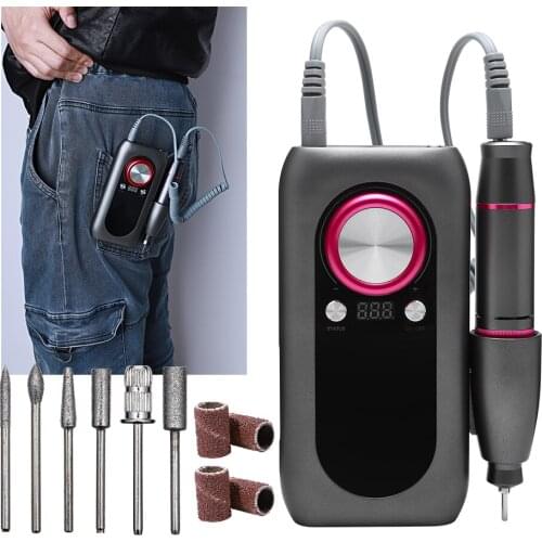 Rechargeable Nail Drill Manicure Machine 30000RPM Manicure Set Device Pedicure Kit Electric File Cutter Gel Nail Art Polisher