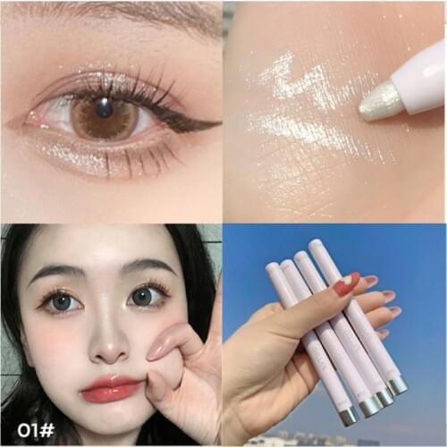 Gellas 8 Colors Pearlescent Silkworm Eyeshadow Pen Lasting Waterproof Not Bloom Shiny Gel Lying Silkworm Pen Eye Makeup TSLM1