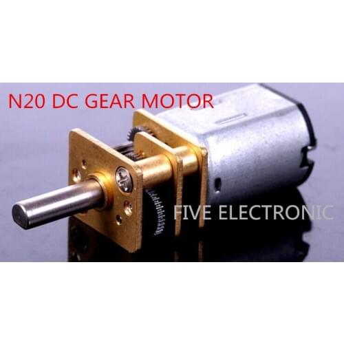 N20 DC GEAR MOTOR, 6V 150rpm ,use for toy car \intelligent robot\model plane Reducer Motor with different RPM