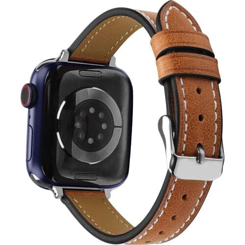 TOP selling genuine leather band for apple watch strap 6 5 4 SE 44mm 40mm belt for iwatch watch band 38 42mm