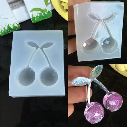 1 Pcs Cherry silicone mold DIY resin jewelry pendant necklace pendant lanugo mold resin molds for jewelry