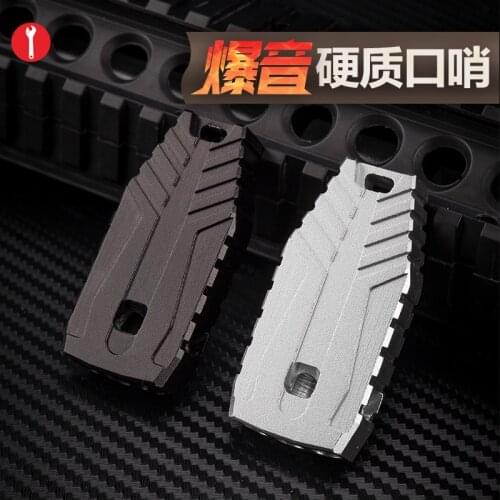 Heavy Duty Aviation Aluminum Alloy High Decibel Three Tubes Whistle for Camping Hiking Emergency Survival