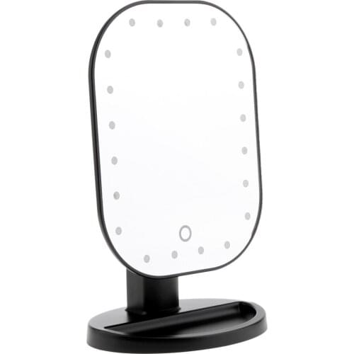 LED Lighted Makeup Mirror/Tabletop Mirror -Touch Screen Adjustable Dimmable