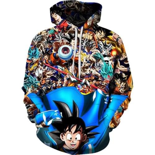 Cartoon Anime 2021 Kid Goku Hoodies Son Goku Hooded Men Women New Hip Hop Streetwear Sweatshirt Homme Casual 3D Hoody