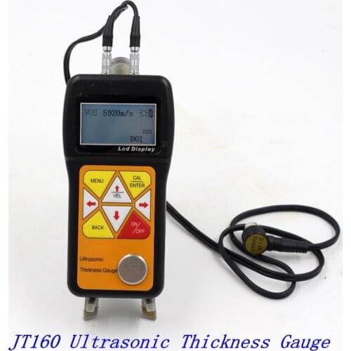 Ultrasonic Thickness Gauge 0.75～600mm Portable Digital LCD Sheet Metal Pipes Glass Thickness Tester Sound Velocity Meter JT160