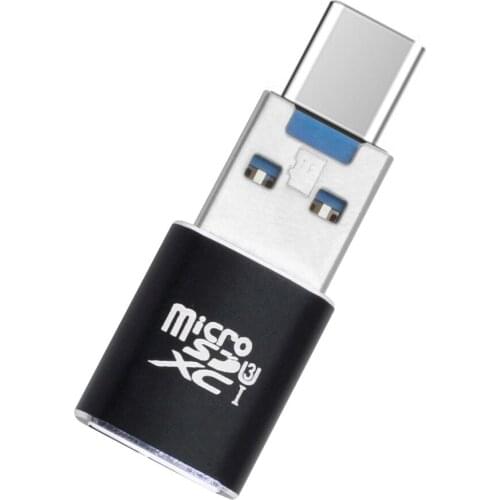 Xiwai USB 3.0 to SDXC Micro SD TF Card Reader with Type-C USB-C OTG Adapter for Tablet Phone