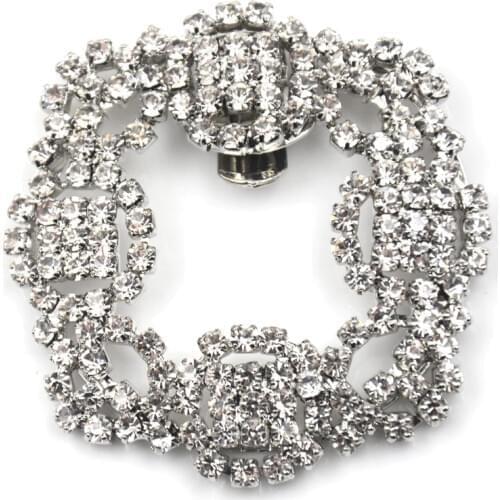 1 Pcs Women Crystal Shoe Clip Decoration Shoe Rhinestone Charm Metal Shoe Square Clamp Bridal Shoes Rhinestone Accessories